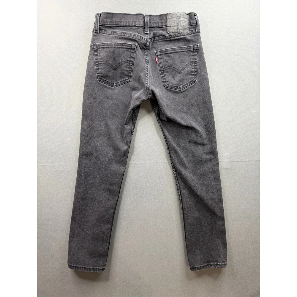 Levi's Denim Jeans Youth Gray Slim Fit 5-Pocket‎ Charcoal Wash 27x26
